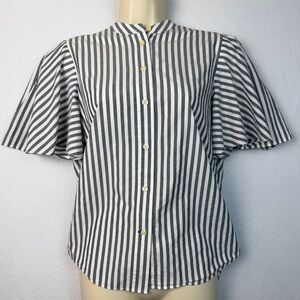 Kate Spade Broome Street Striped Button Front Top Women’s Small